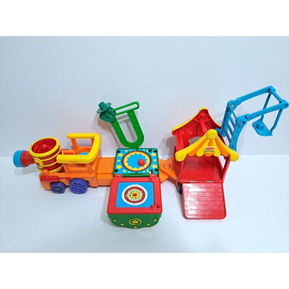 Fisher Price Little People Circus Train Musical Motorized Carnival Tent Set Lot